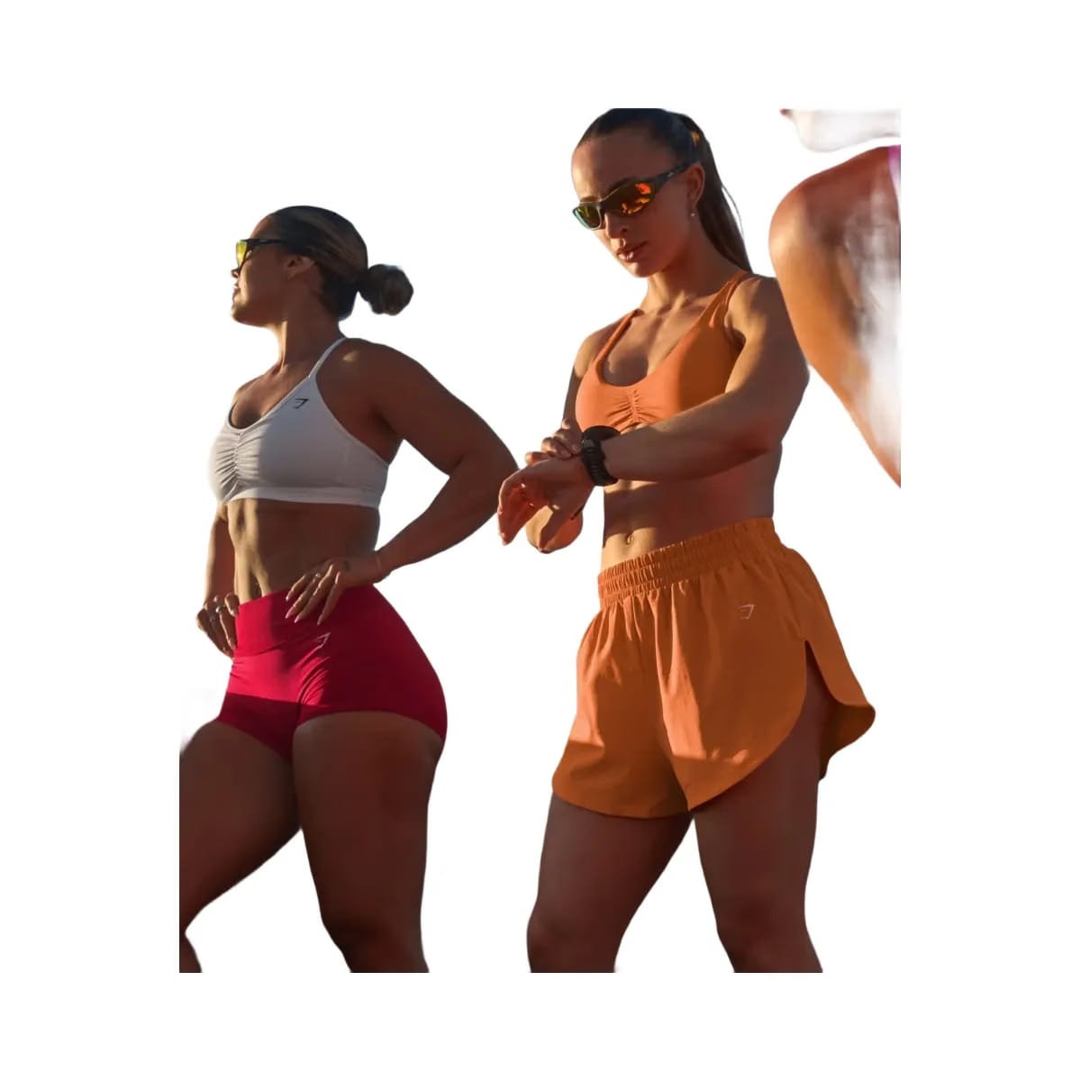 Gymshark Interval High Leg Shorts "Dayglow Peach"