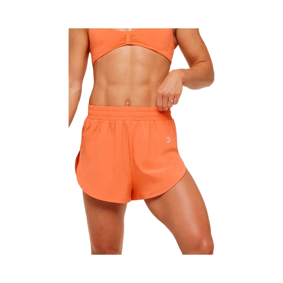 Gymshark Interval High Leg Shorts "Dayglow Peach"