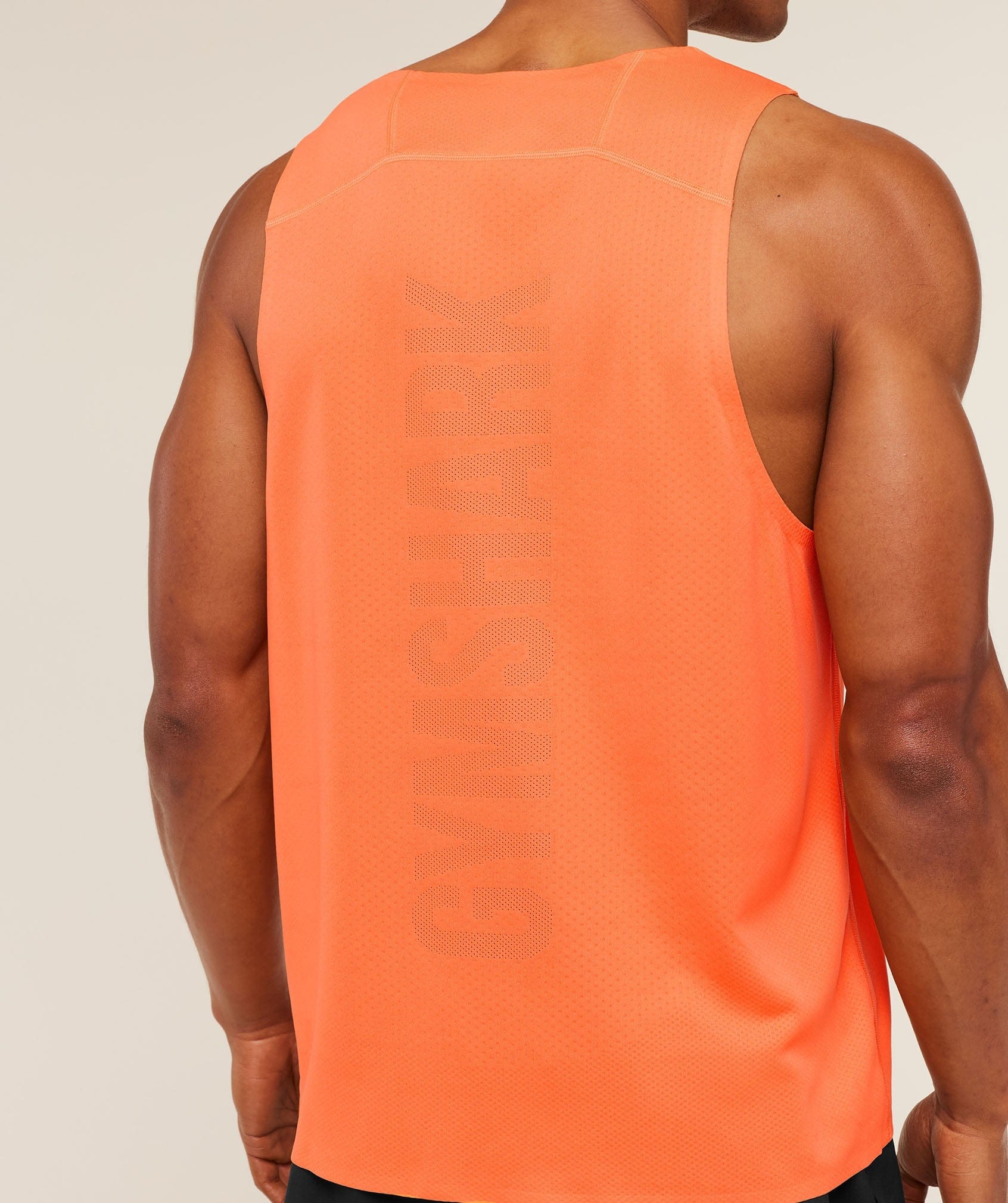 Gymshark Hybrid Engineered Jacquard Tank Dayglow Peach