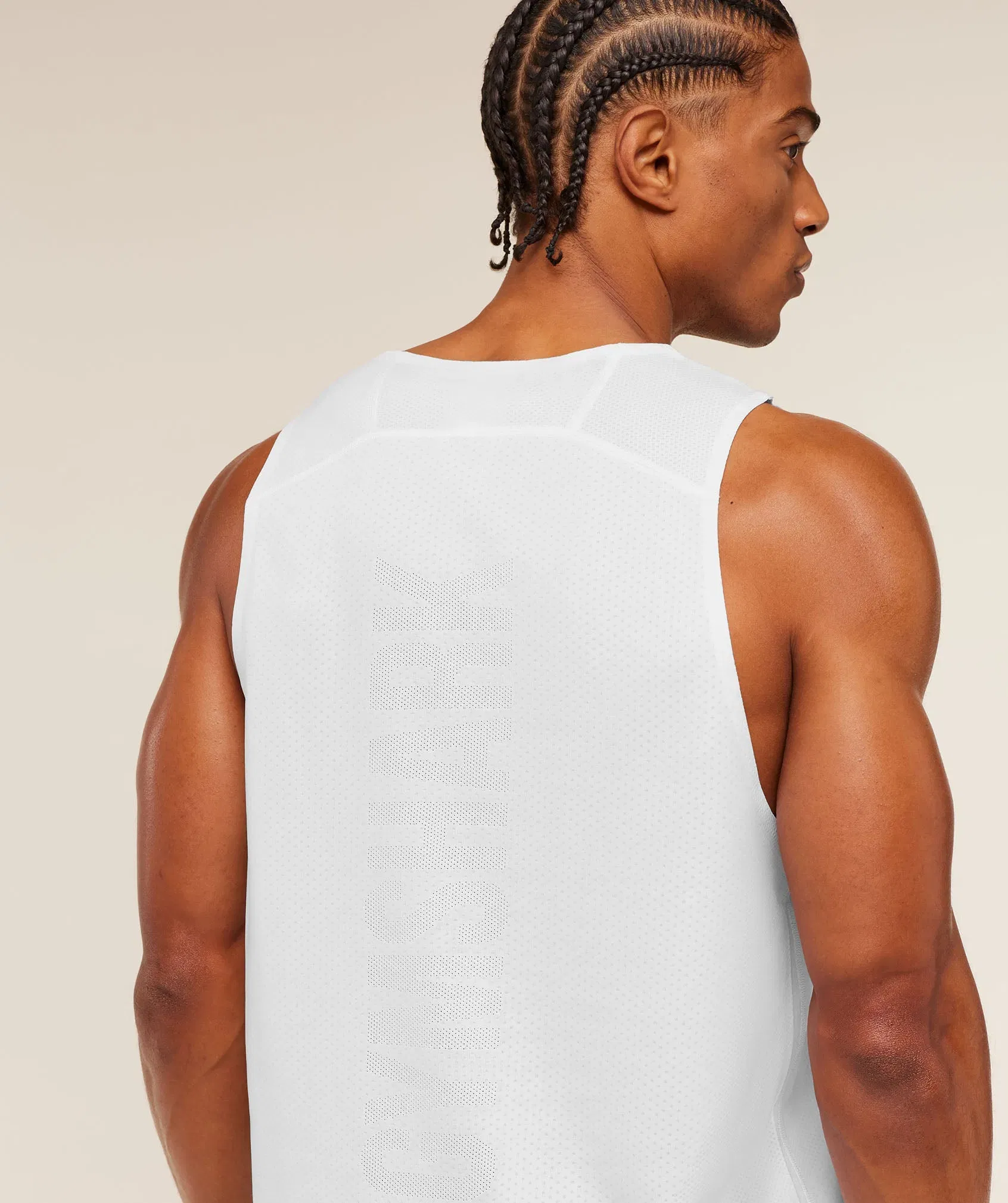 Gymshark Hybrid Engineered Jacquard Tank Dayglow Peach