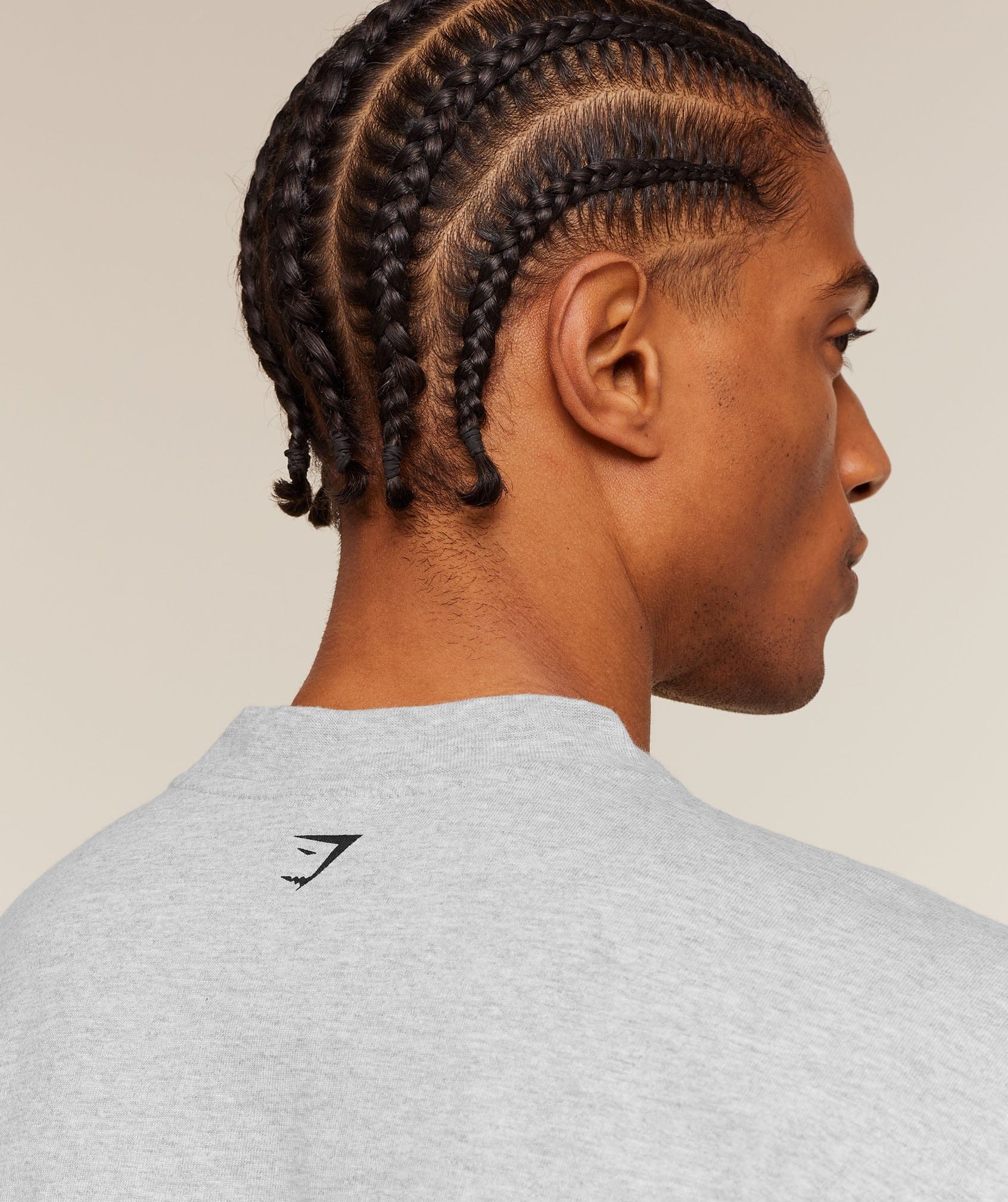 Gymshark Ath-State Graphic T-Shirt Light Grey Core Marl