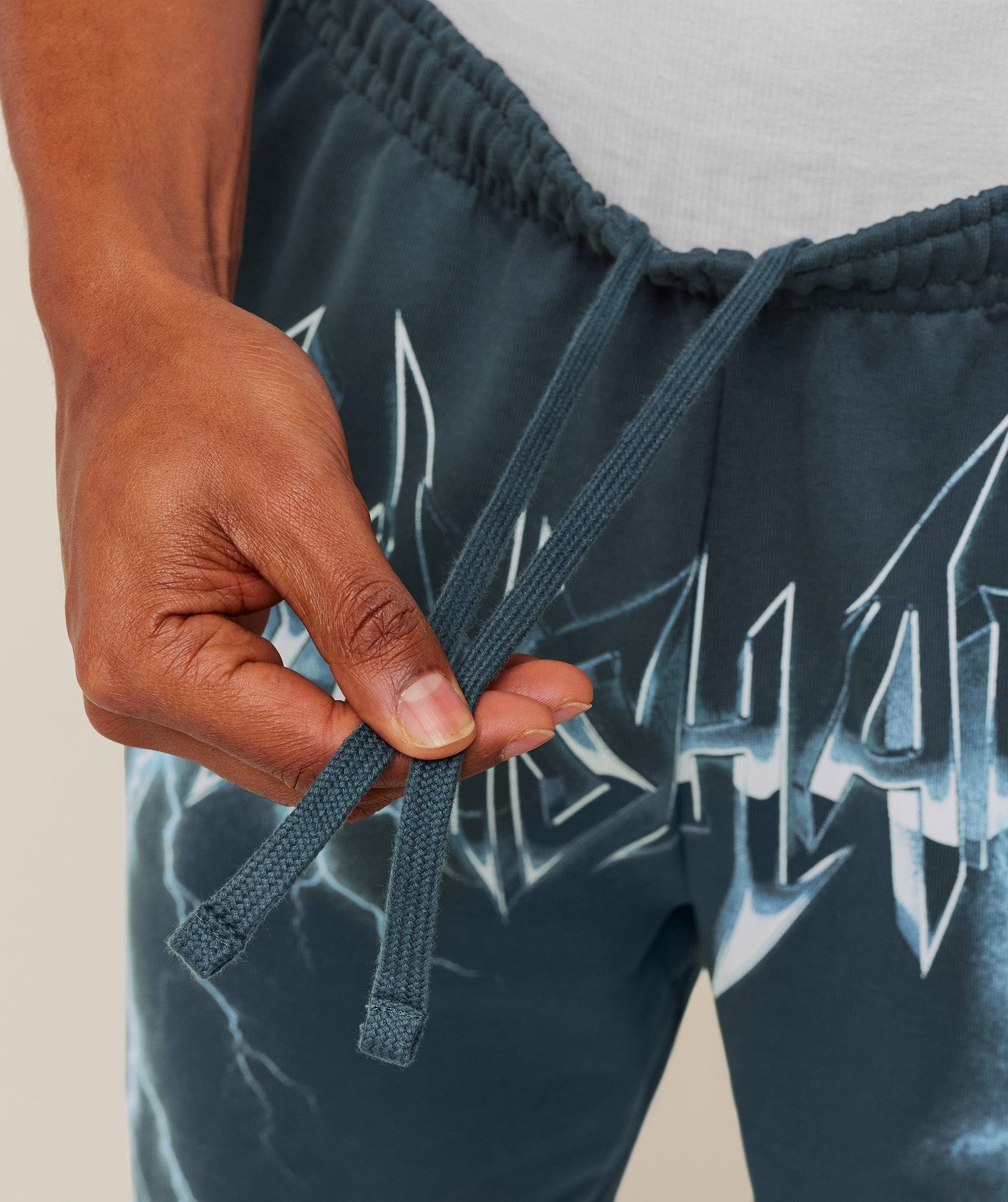 Gymshark Eagle Band Style Graphic Straight Leg Pants Gs Stealth Blue