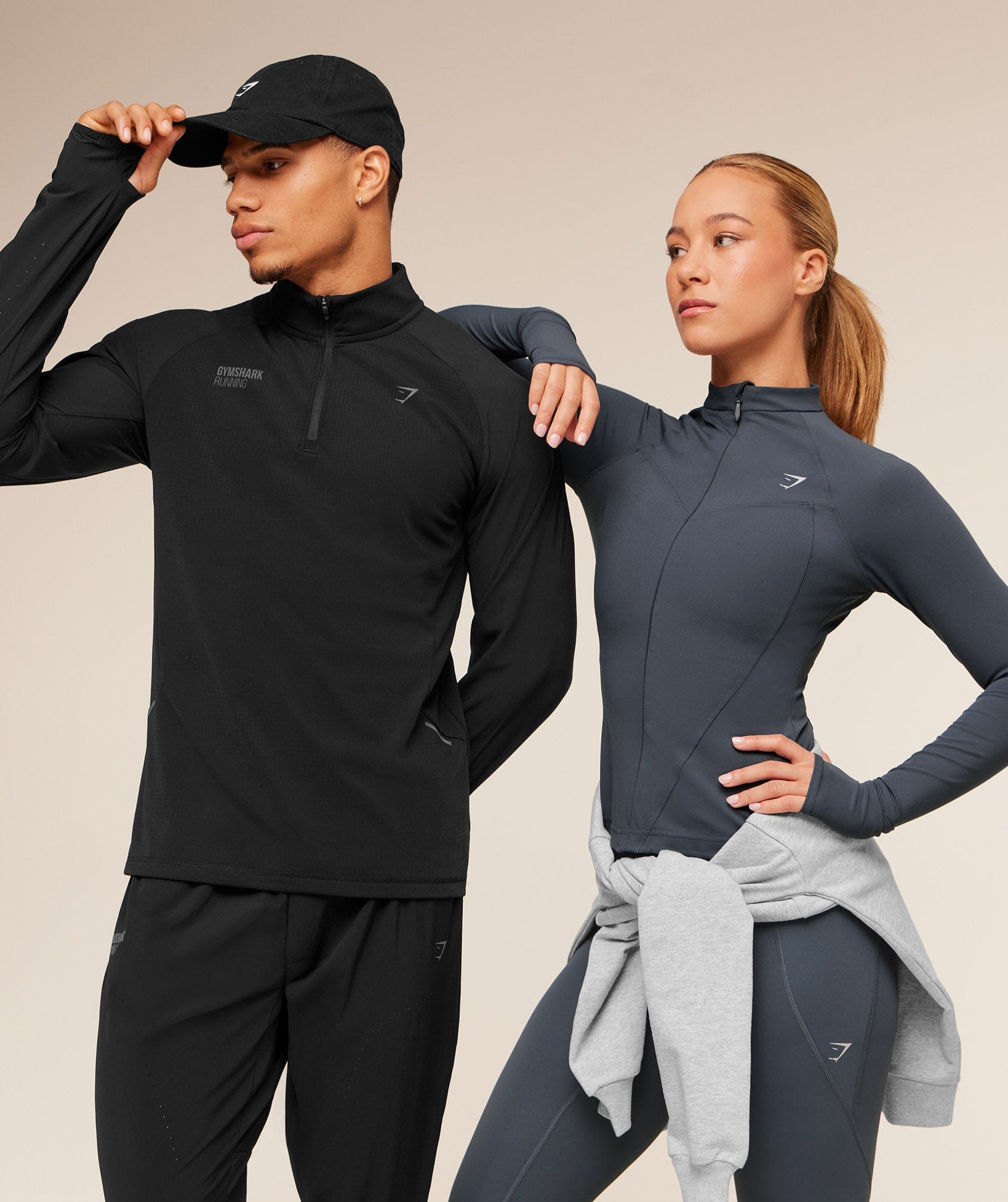 Gymshark Running Elite 1/4 Zip Black