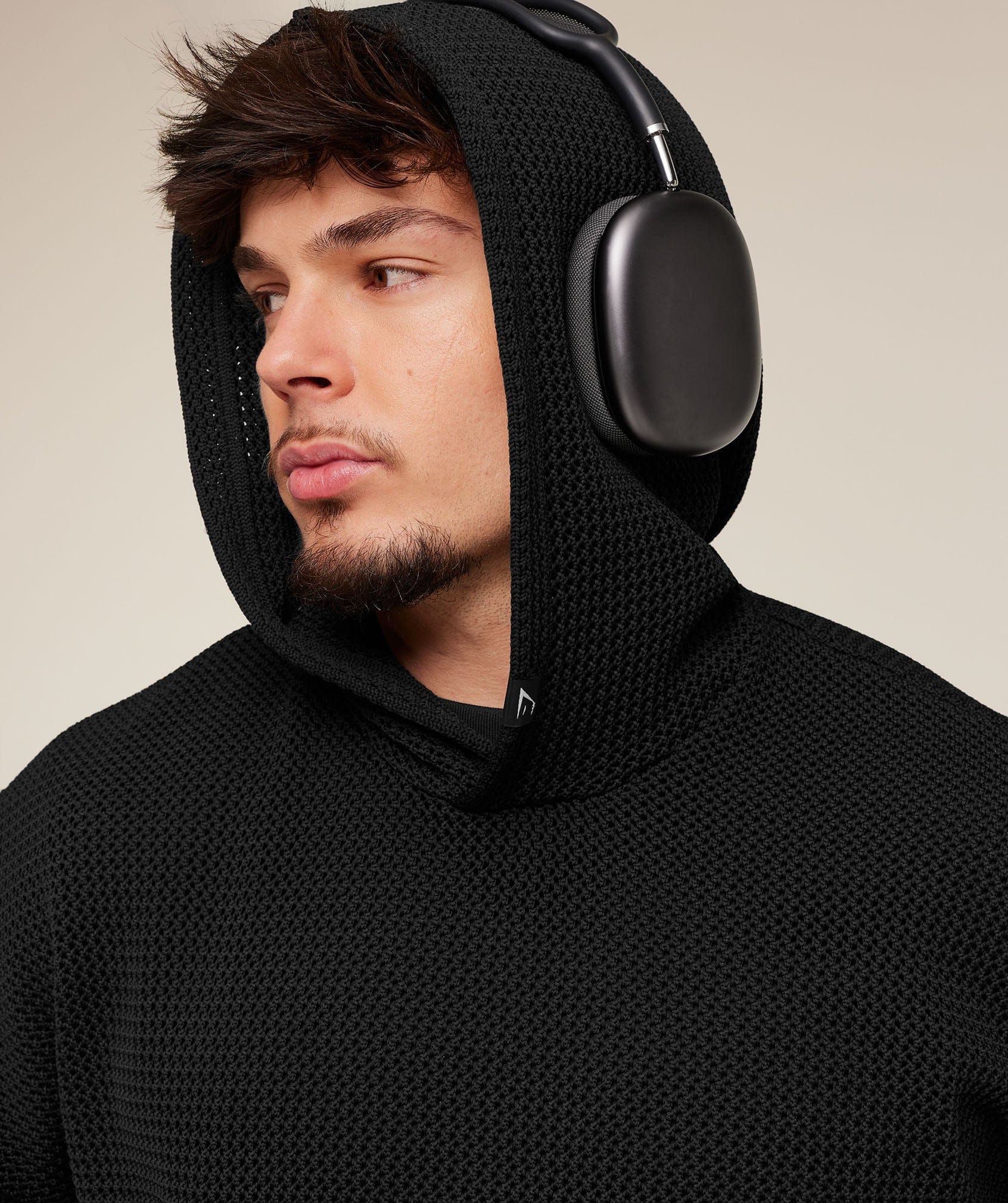 Gymshark Collective Crochet Style Hoodie Black
