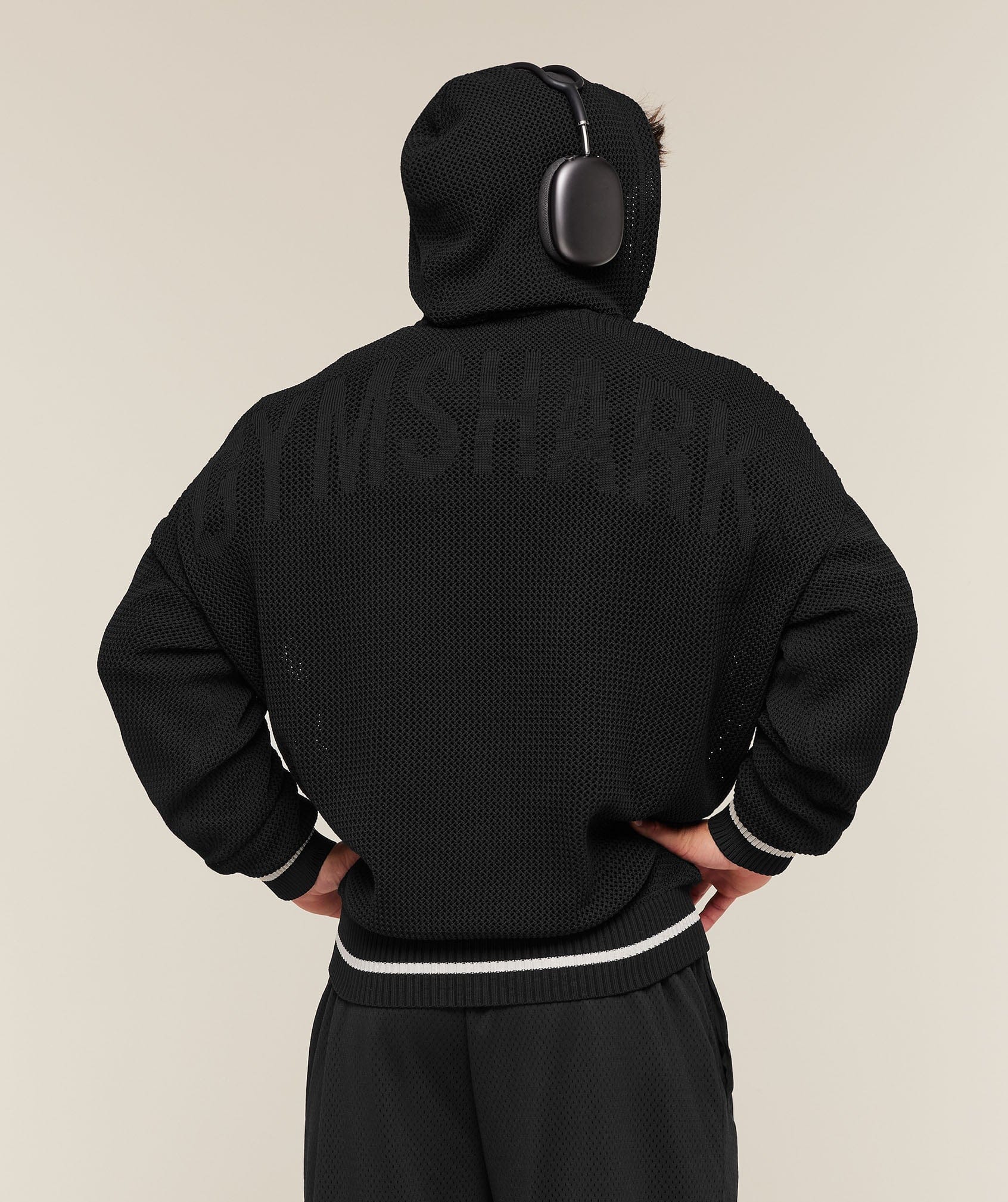 Gymshark Collective Crochet Style Hoodie Black