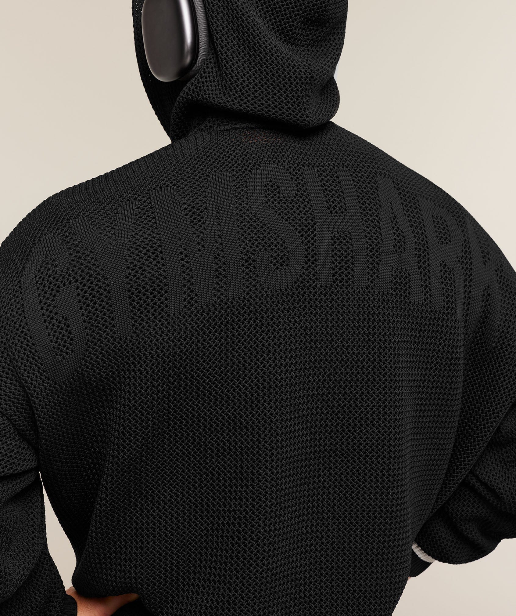 Gymshark Collective Crochet Style Hoodie Black