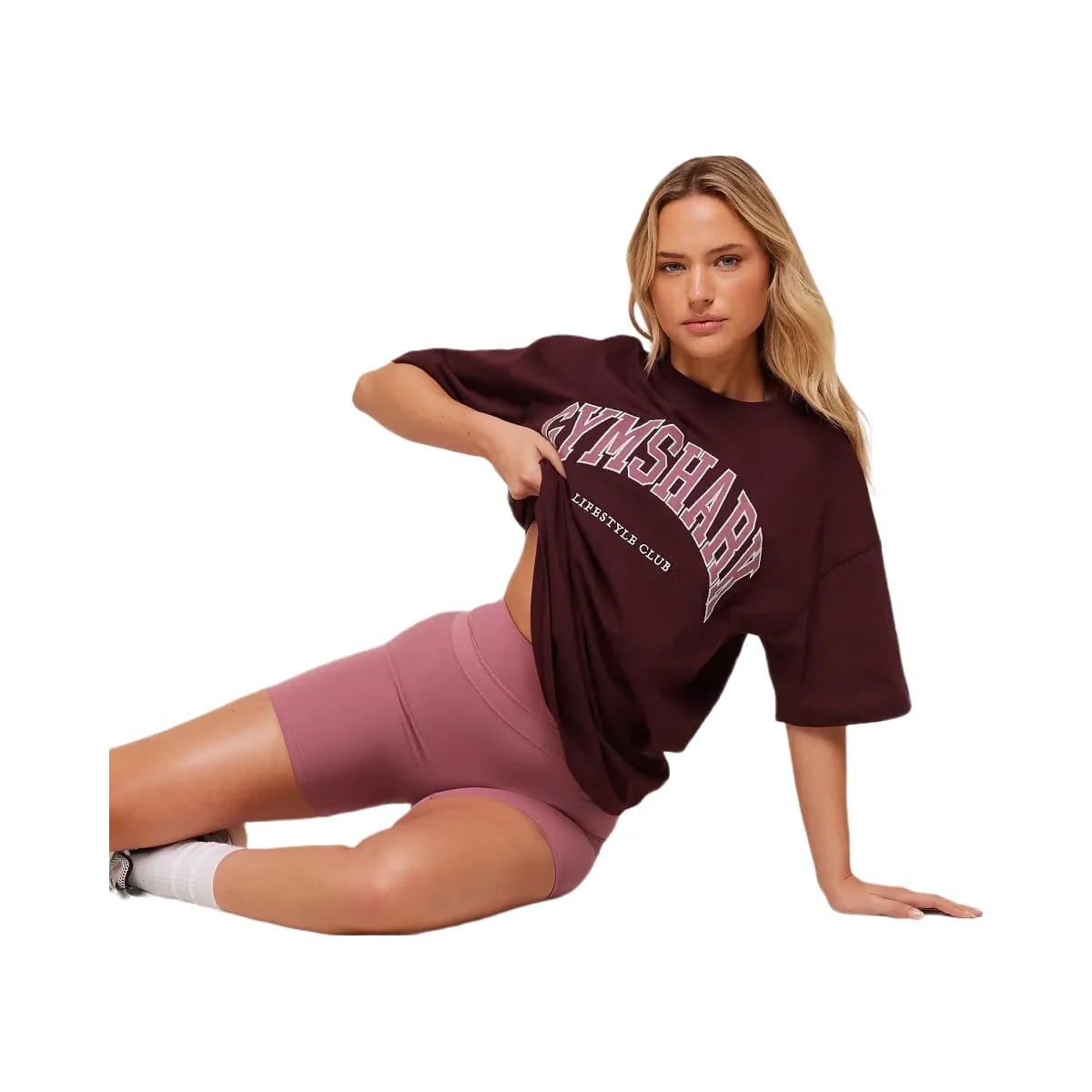 Gymshark Collegiate Graphic T-Shirt "GS Rich Maroon"