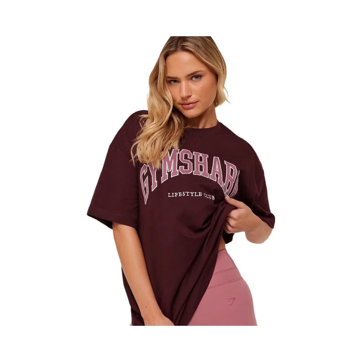 Gymshark Collegiate Graphic T-Shirt "GS Rich Maroon"