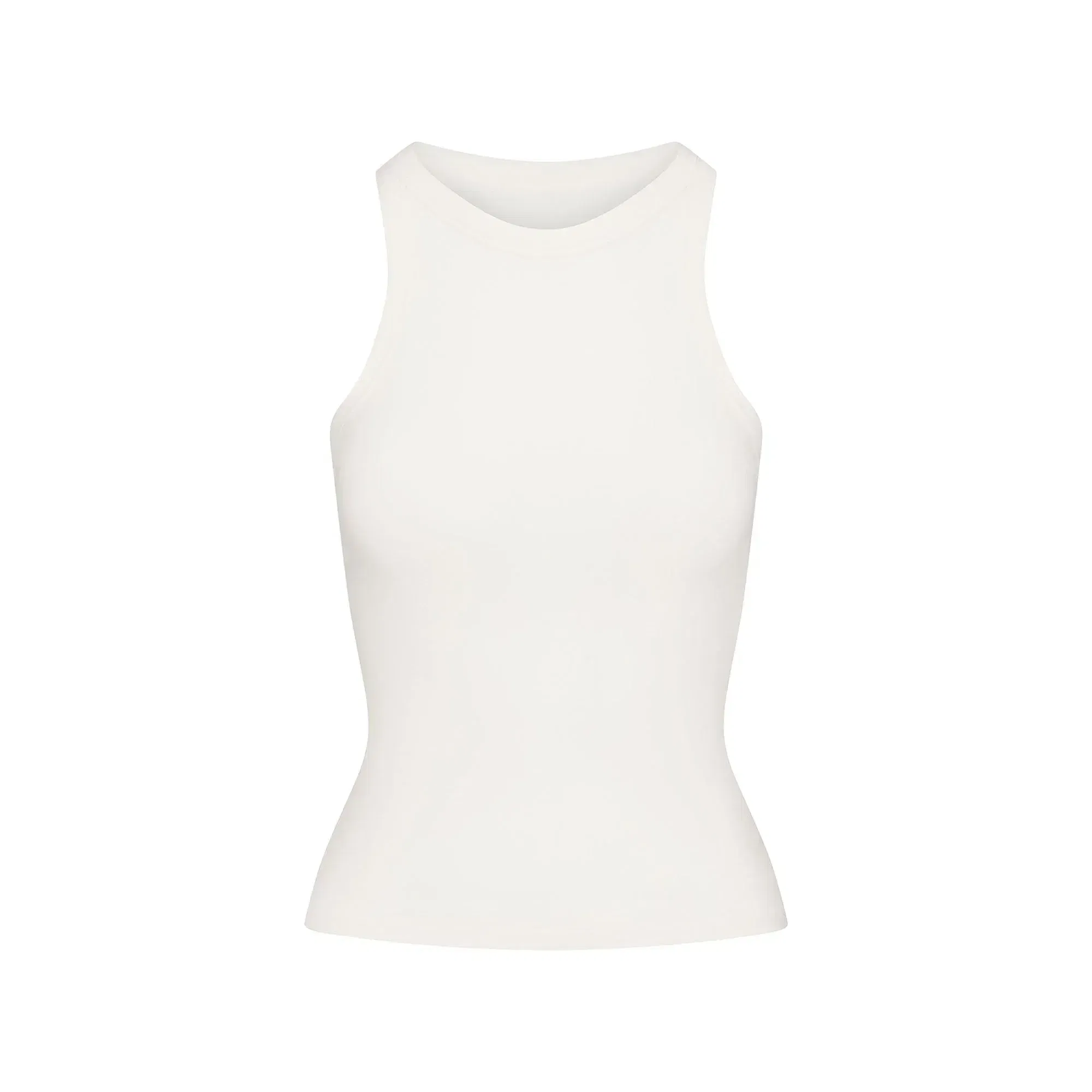 Skims Cotton Jersey Crew Neck Tank Marble