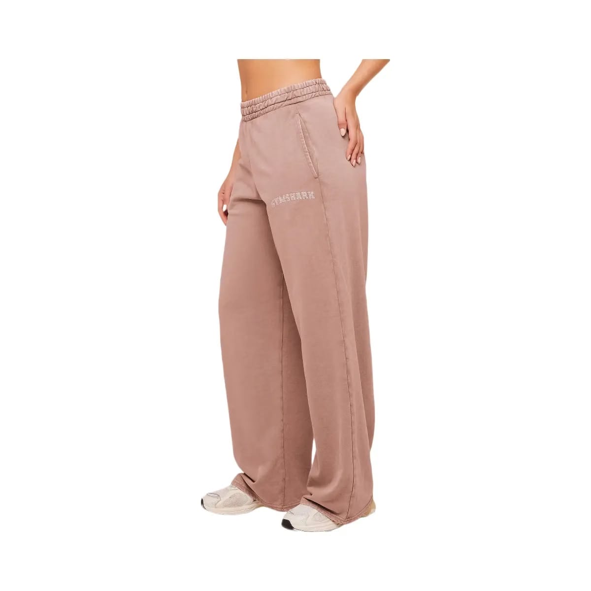 Gymshark Chainstitch Graphic Wide Leg Joggers "Chestnut Pink Wash"
