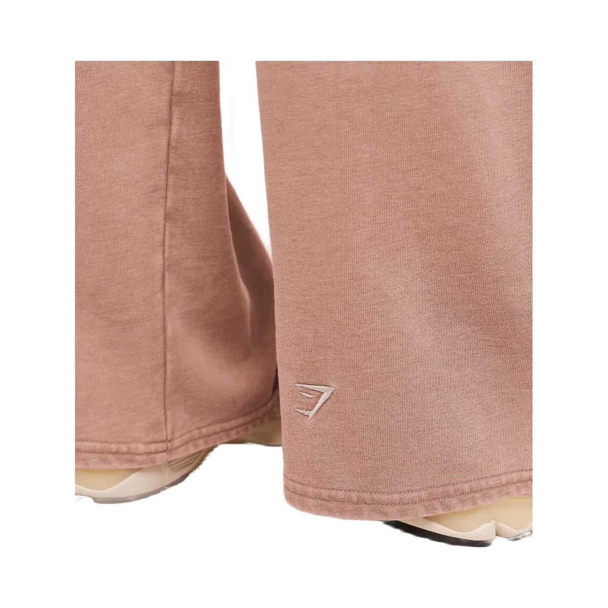 Gymshark Chainstitch Graphic Wide Leg Joggers "Chestnut Pink Wash"