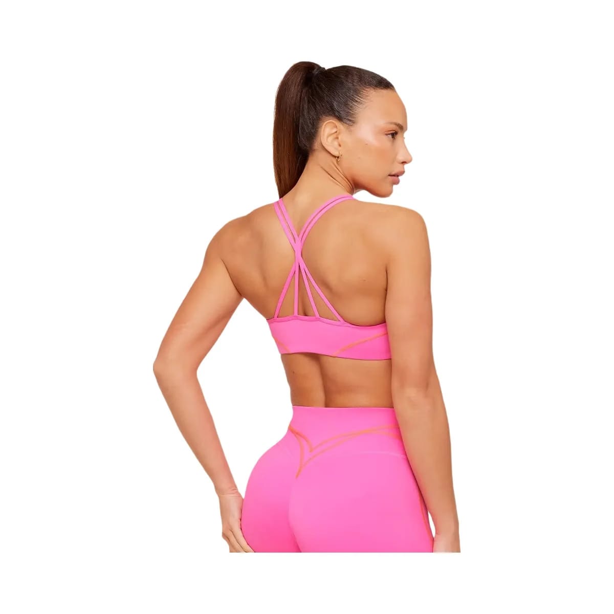 Gymshark Volt Light Support Sports Bra "Electric Pink Dayglow Peach"