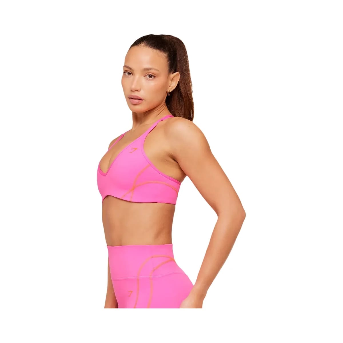 Gymshark Volt Light Support Sports Bra "Electric Pink Dayglow Peach"