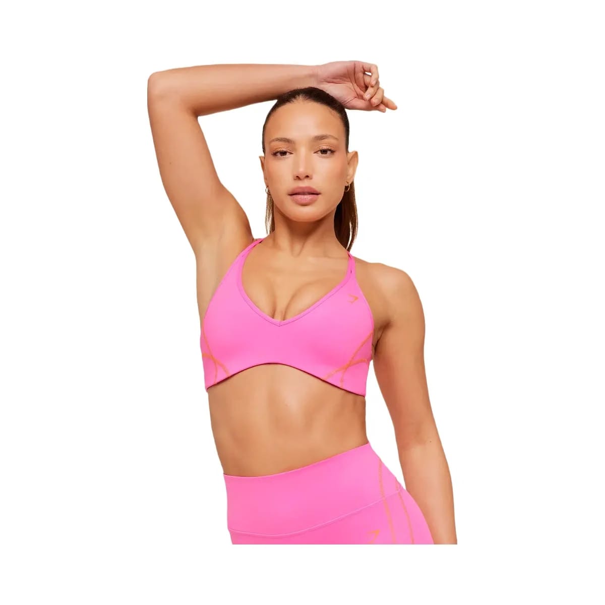 Gymshark Volt Light Support Sports Bra "Electric Pink Dayglow Peach"