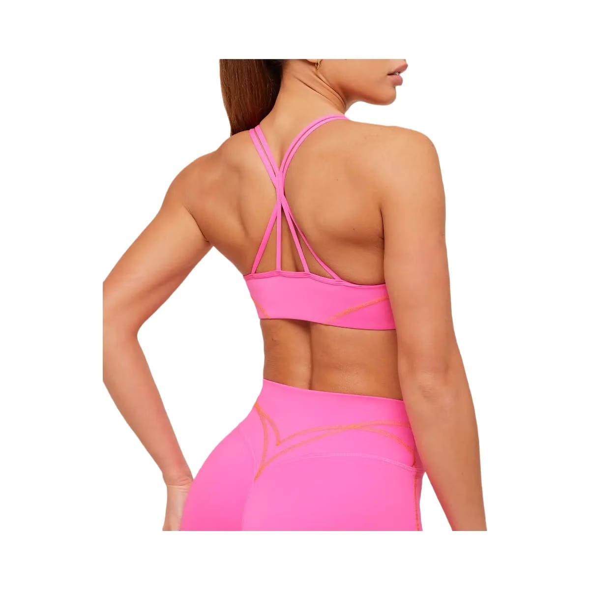 Gymshark Volt Light Support Sports Bra "Electric Pink Dayglow Peach"