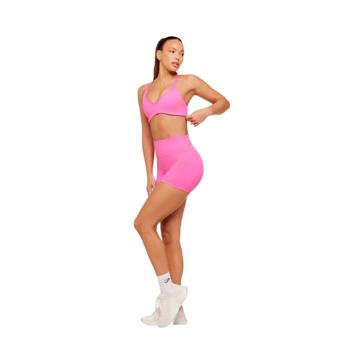 Gymshark Volt Light Support Sports Bra "Electric Pink Dayglow Peach"