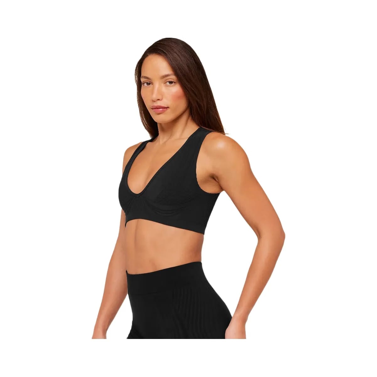 Gymshark Luxe Light Support Sports Bra "GS Black"