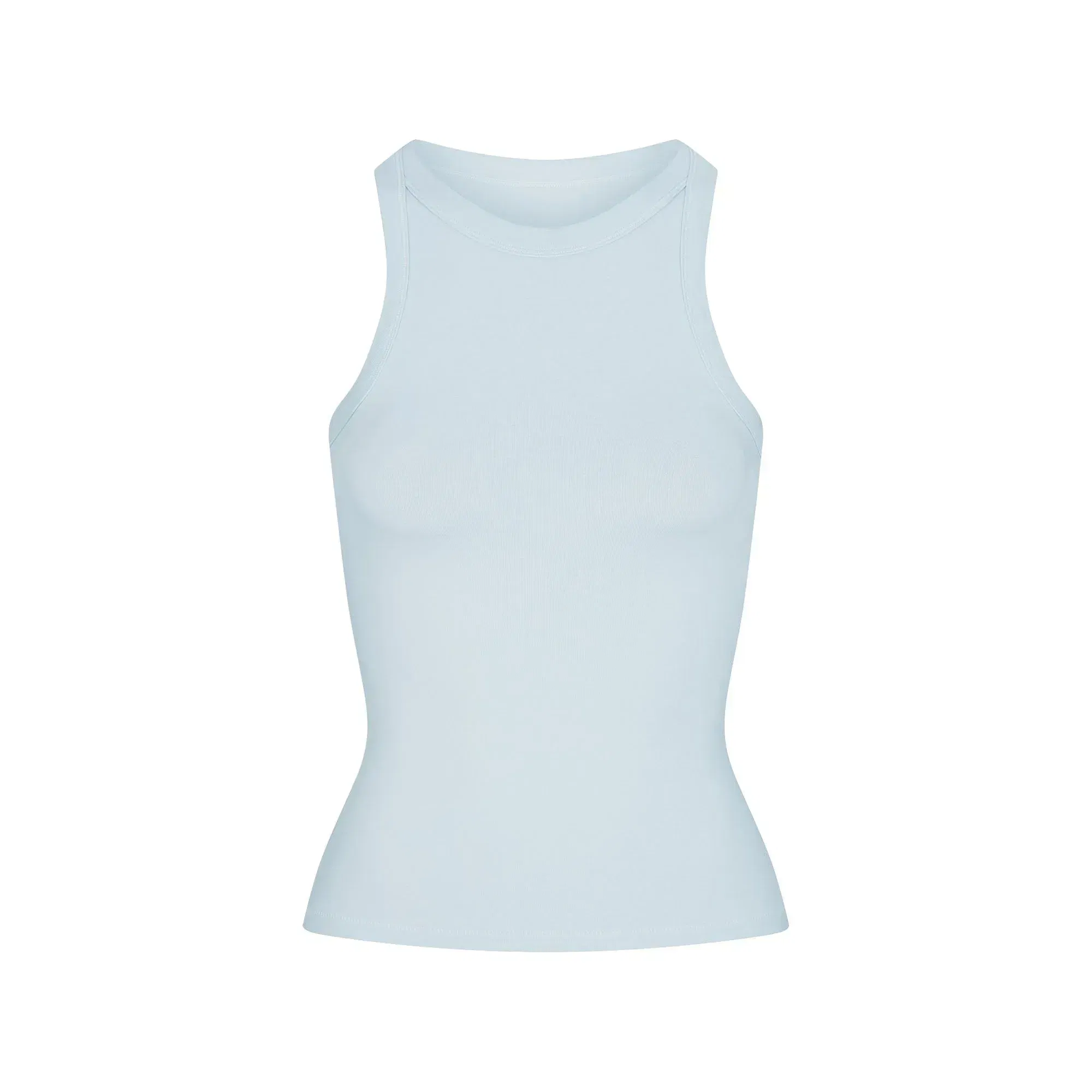 Skims Cotton Jersey Crew Neck Tank Opal