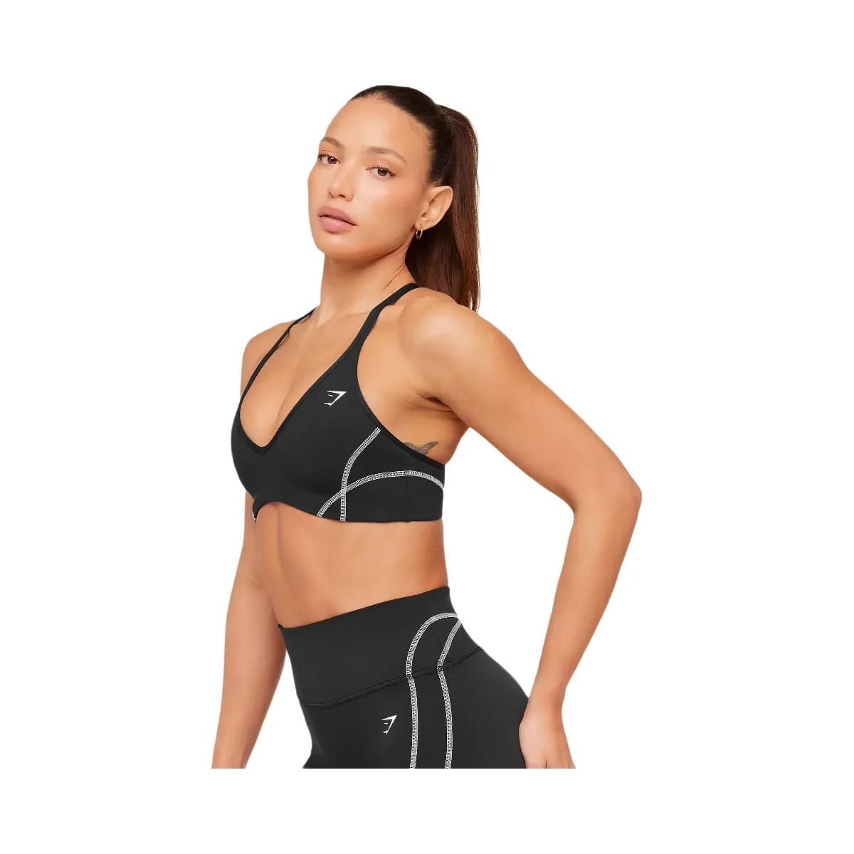 Gymshark Volt Light Support Sports Bra "Black White"