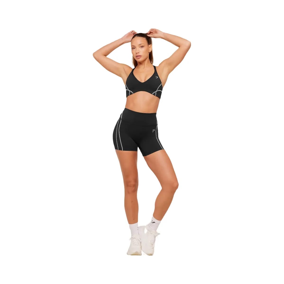 Gymshark Volt Light Support Sports Bra "Black White"