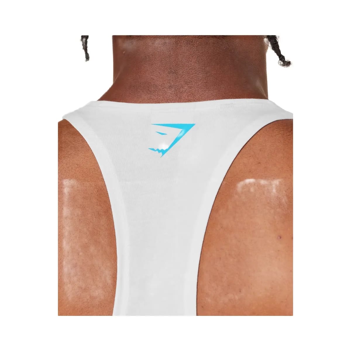 Gymshark Power Stringer "GS White GS Brand Blue"