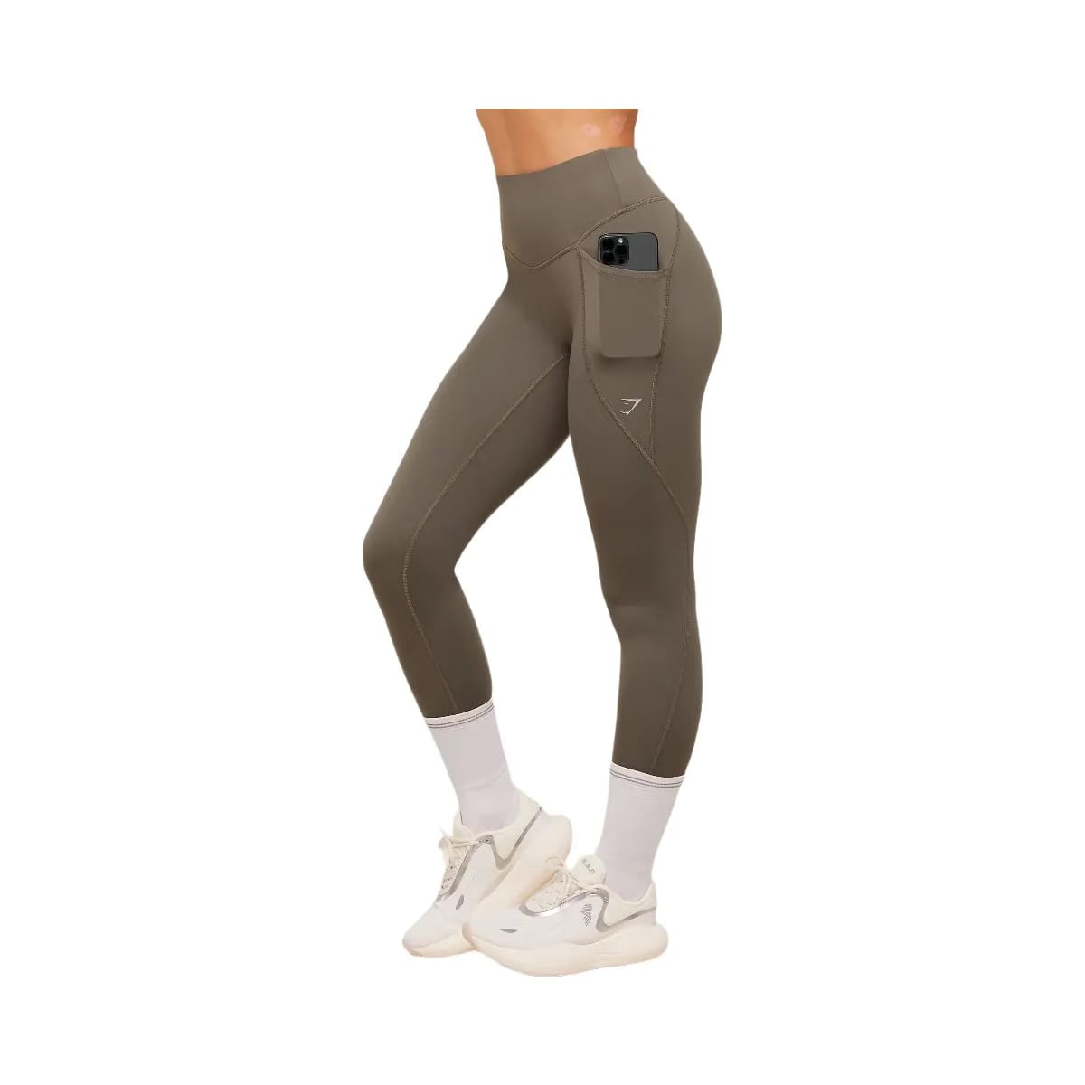 Gymshark Running Pocket Leggings "Camo Brown"