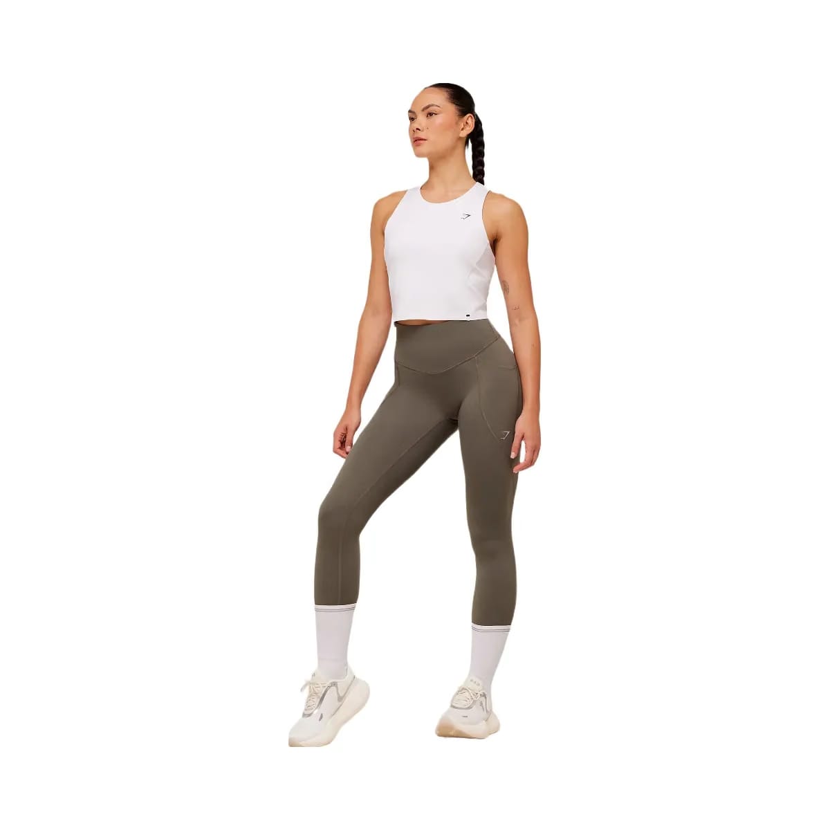 Gymshark Running Pocket Leggings "Camo Brown"
