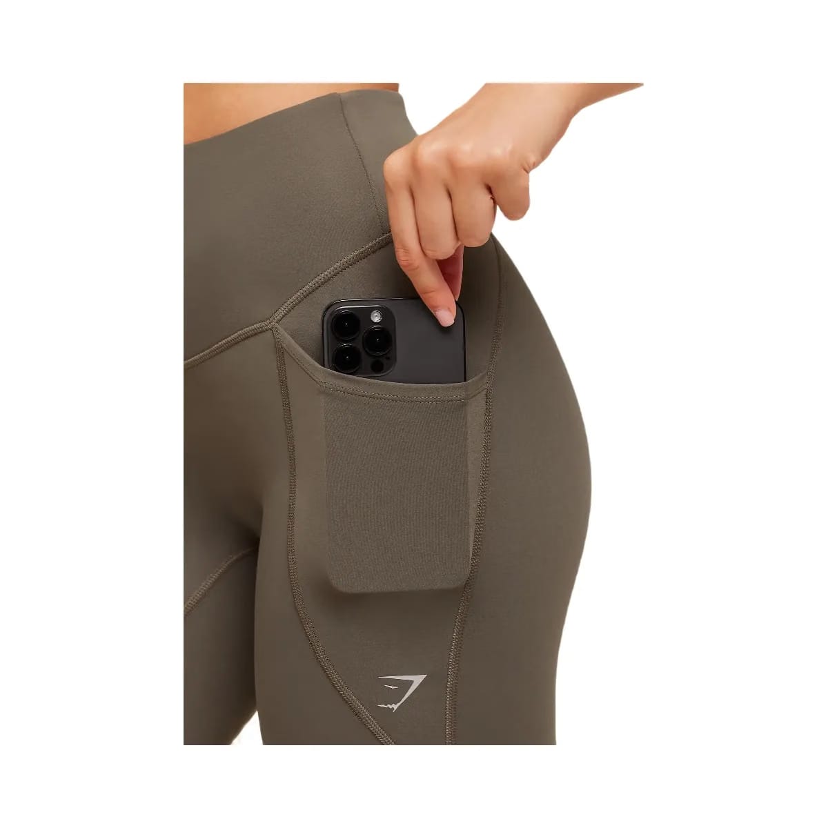 Gymshark Running Pocket Leggings "Camo Brown"