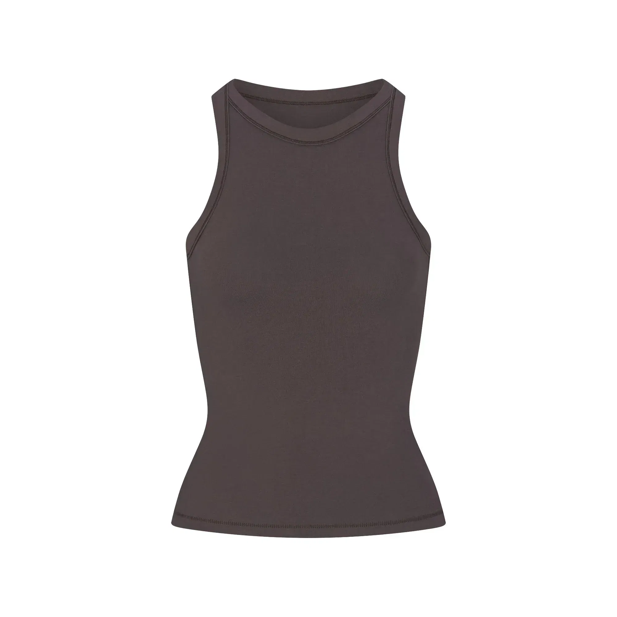 Skims Cotton Jersey Crew Neck Tank Iron