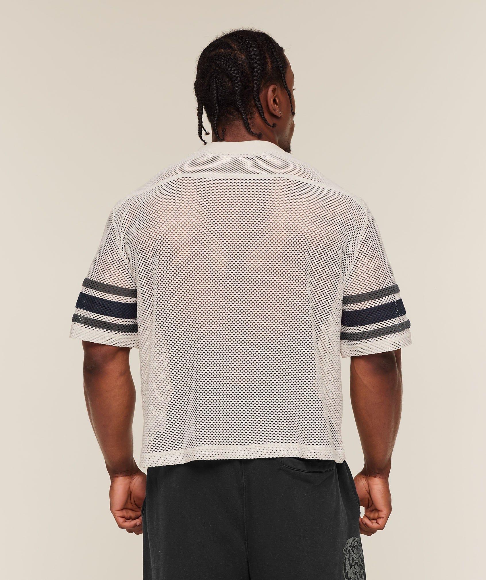 Gymshark Collective Mesh Contrast Jersey Tinted White