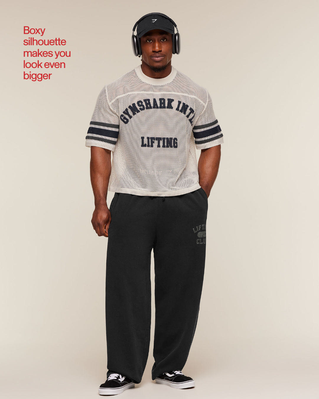 Gymshark Collective Mesh Contrast Jersey Tinted White