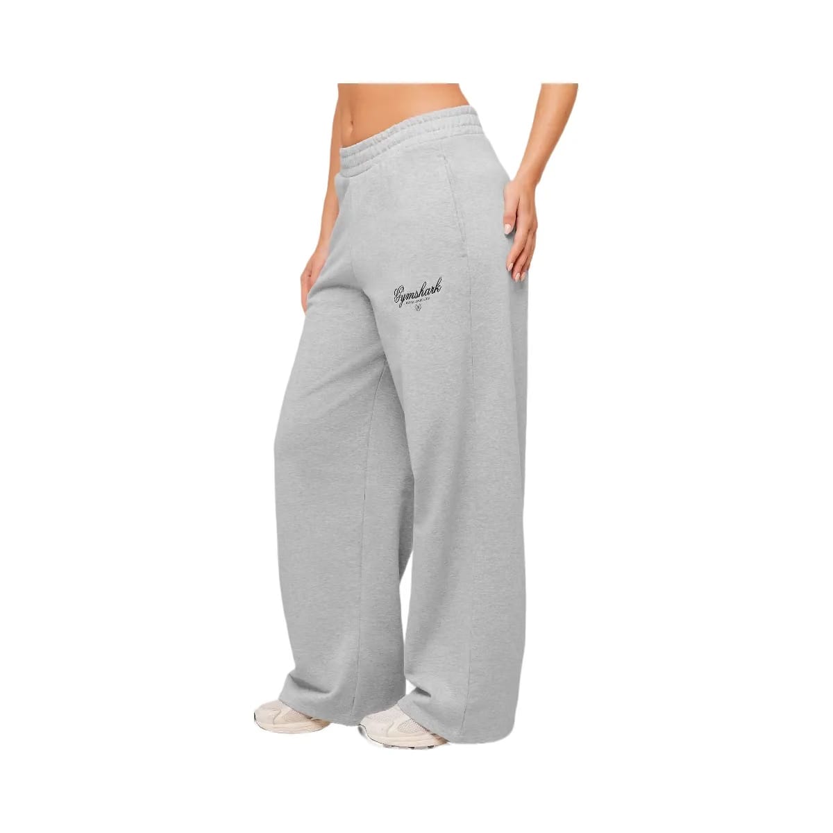 Gymshark Script Embroidery Joggers "Light Grey Core Marl"