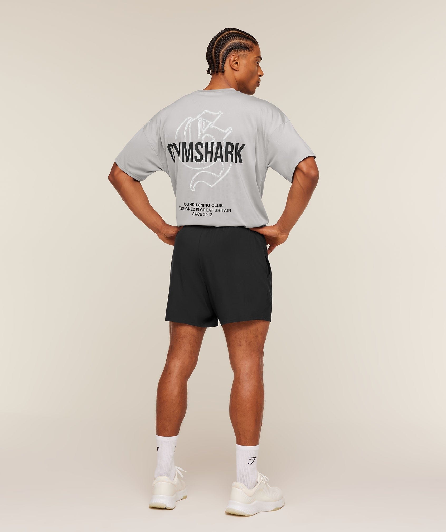 Gymshark Chrome Graphic T-Shirt Stratus Grey