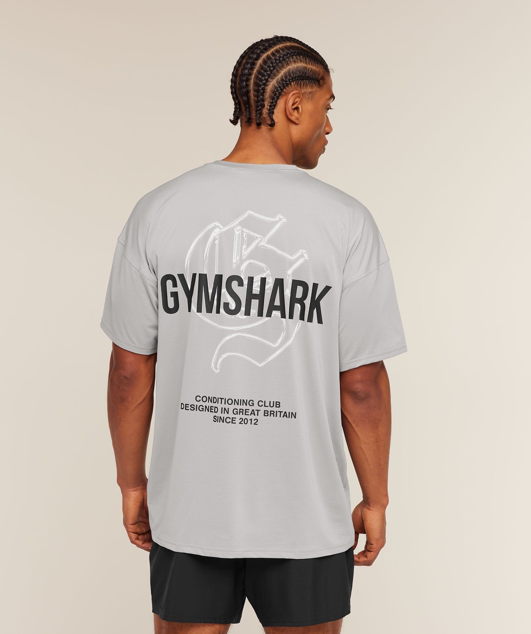 Gymshark Chrome Graphic T-Shirt Stratus Grey