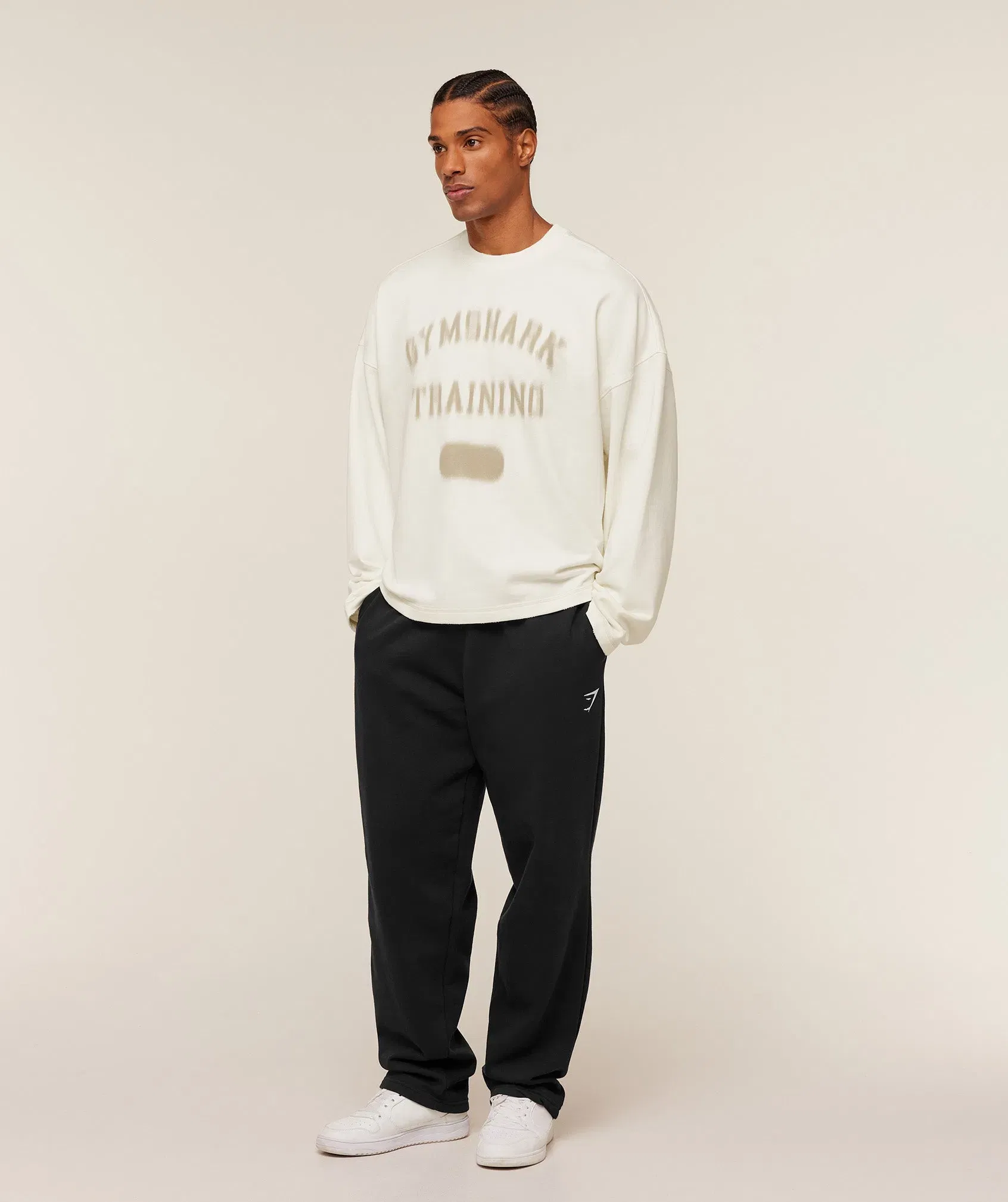 Gymshark Re-Rack Crew Neck Pullover Gs Soft White