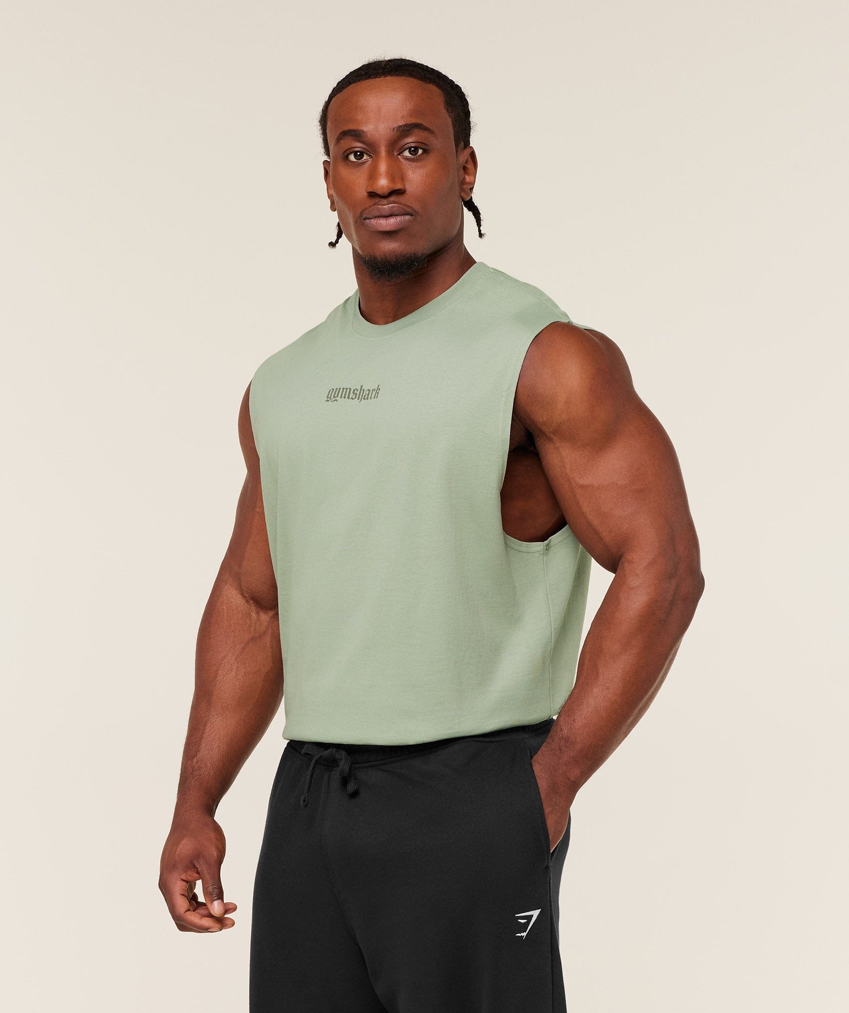 Gymshark Olde English Tank GS Haze Green