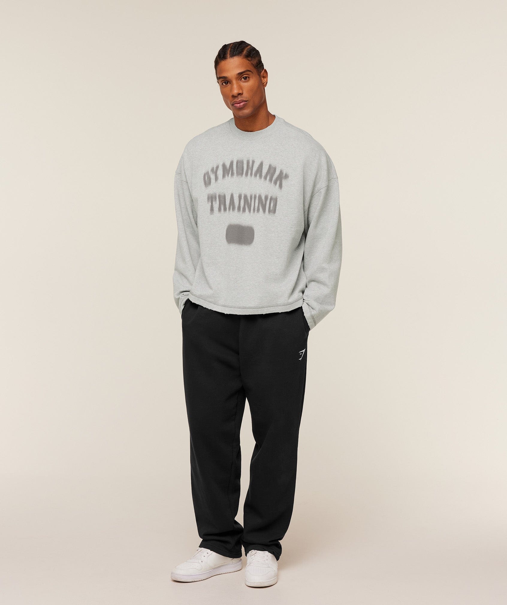 Gymshark Re-Rack Crew Neck Pullover Bros Soft Grey Marl