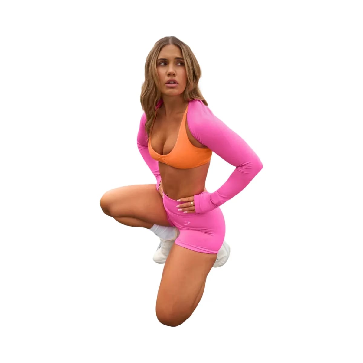 Gymshark Interval Seamless Shrug "Electric Pink"
