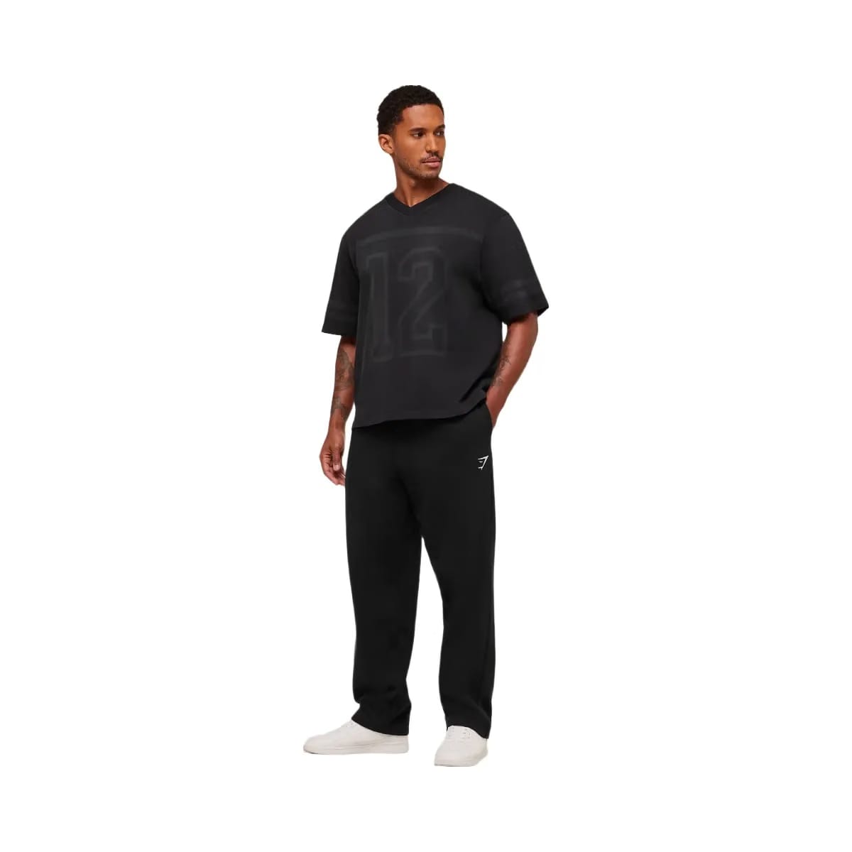 Gymshark Collegiate Washed Jersey T-Shirt "Black"