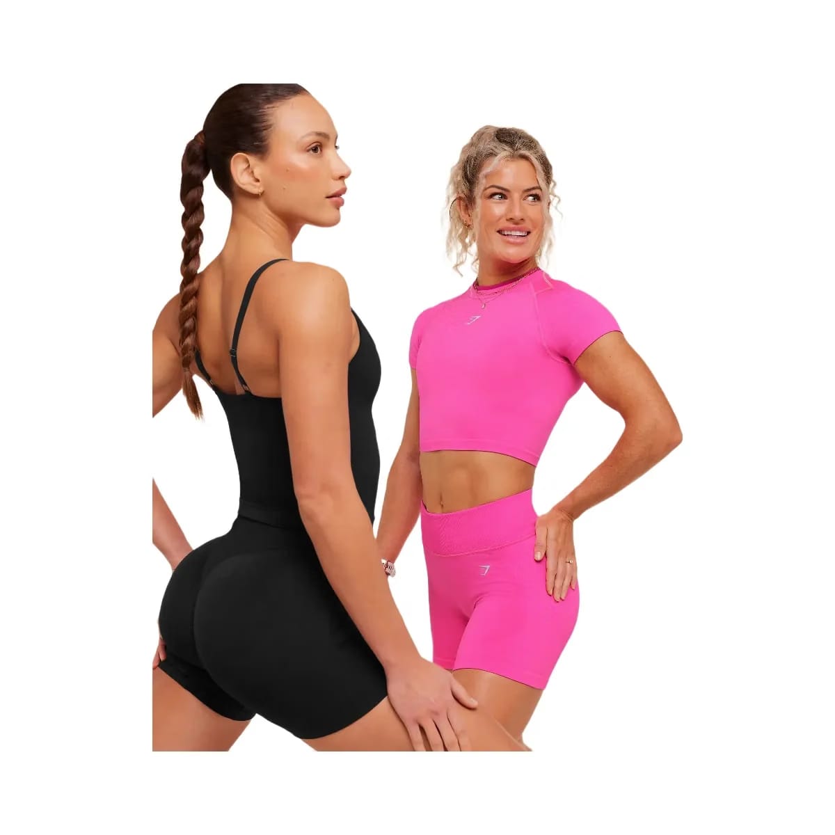 Gymshark Interval Seamless Short Sleeve Crop Top "Electric Pink Super-Set Pink"