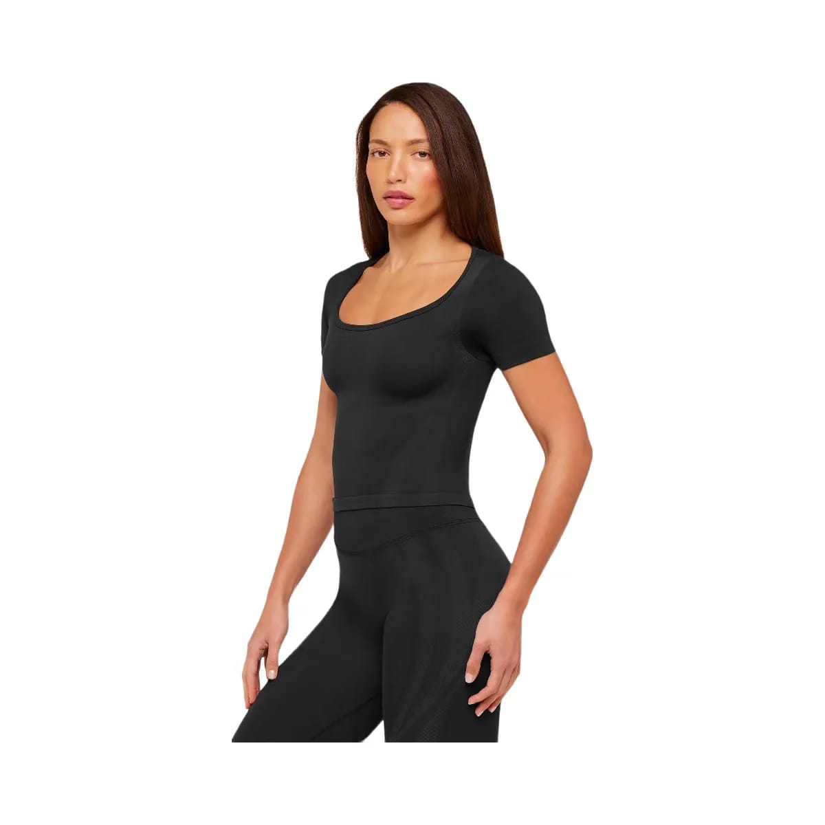 Gymshark Weekend Seamless Short Sleeve Top "GS Black GS Asphalt Grey"