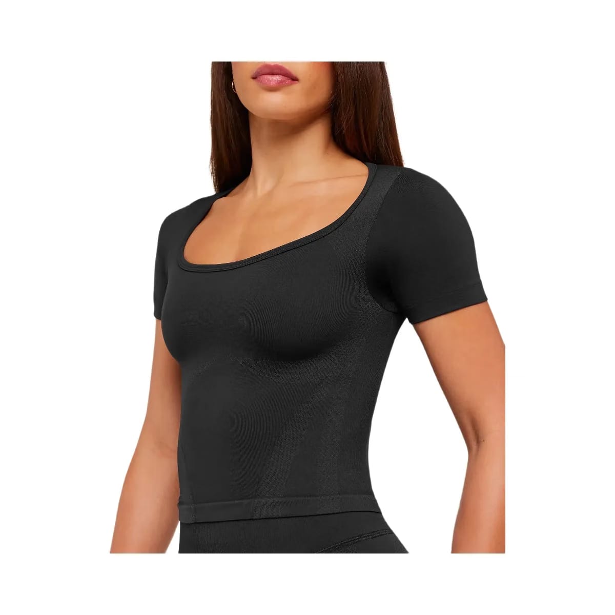 Gymshark Weekend Seamless Short Sleeve Top "GS Black GS Asphalt Grey"