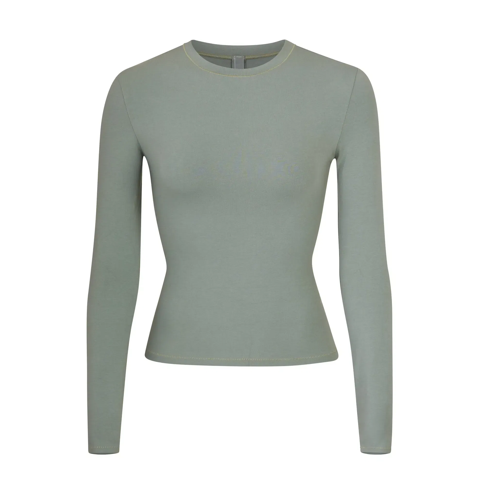 Skims Cotton Jersey Long Sleeve T-Shirt Mineral