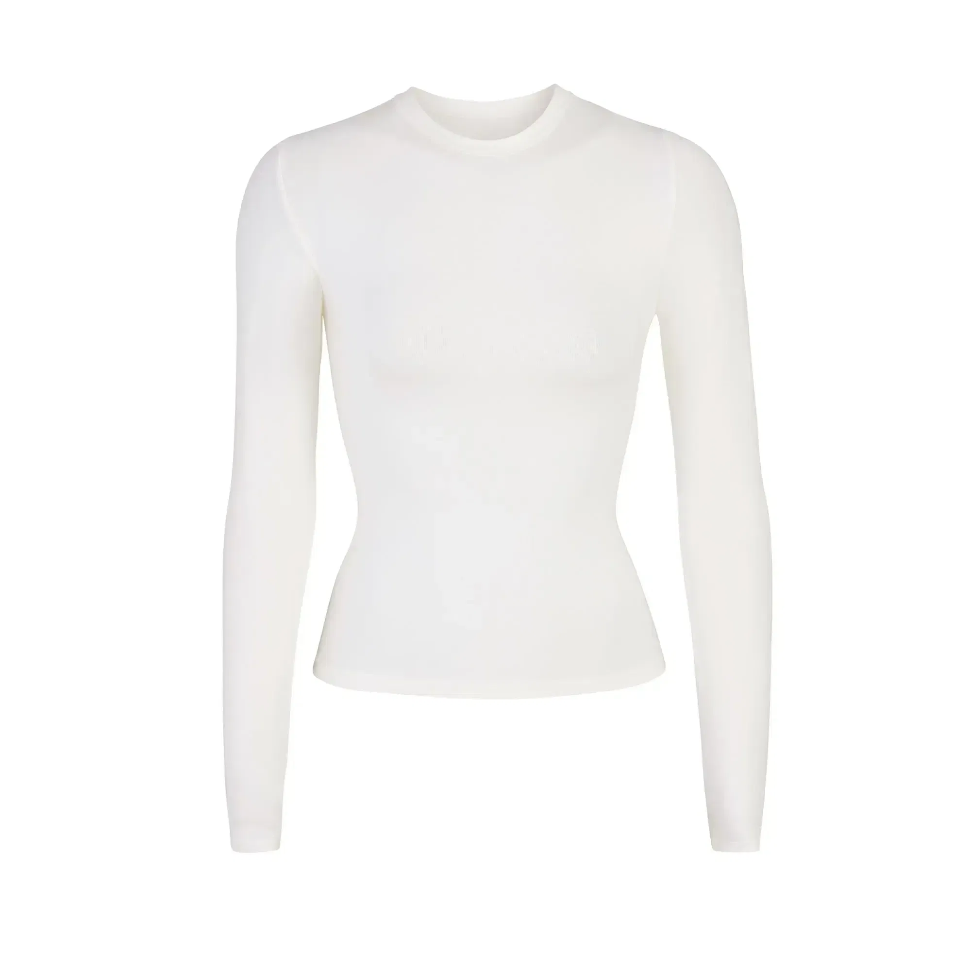 Skims Cotton Jersey Long Sleeve T-Shirt Marble