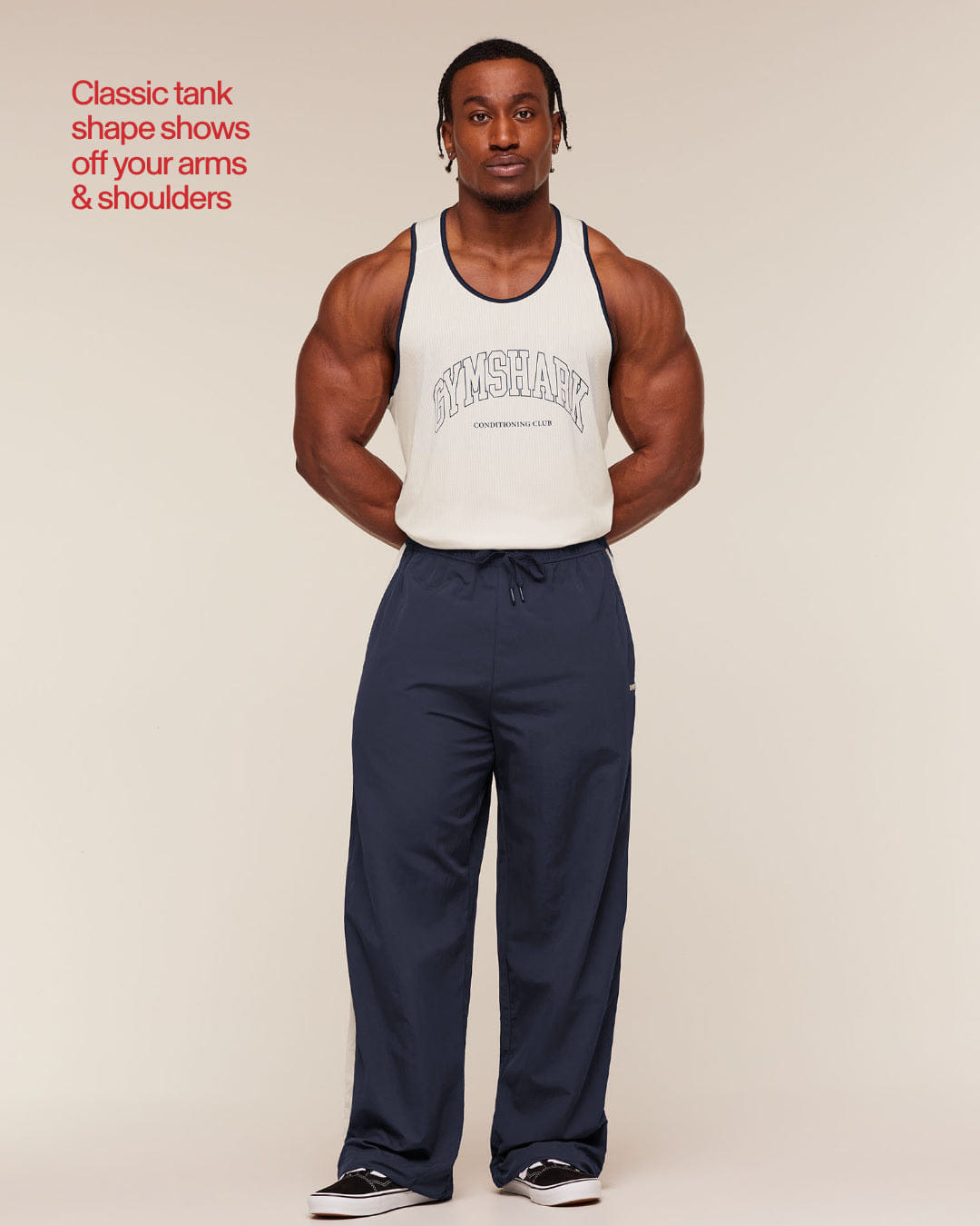 Gymshark Collegiate Tech Tank Soft White