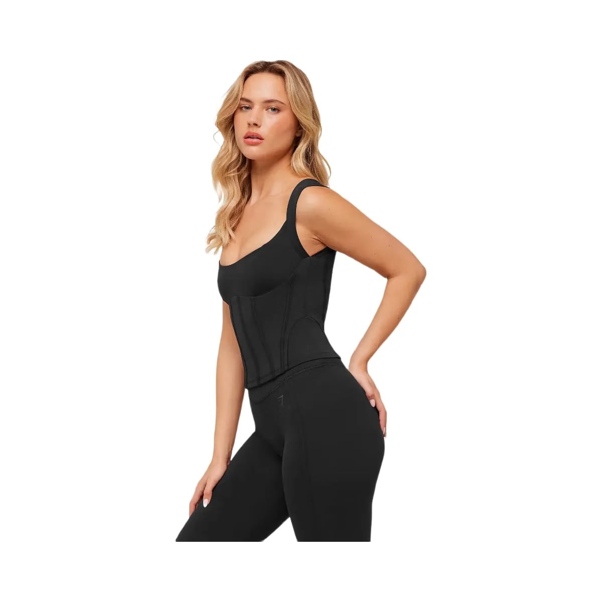 Gymshark Corset Tank Top "GS Black"