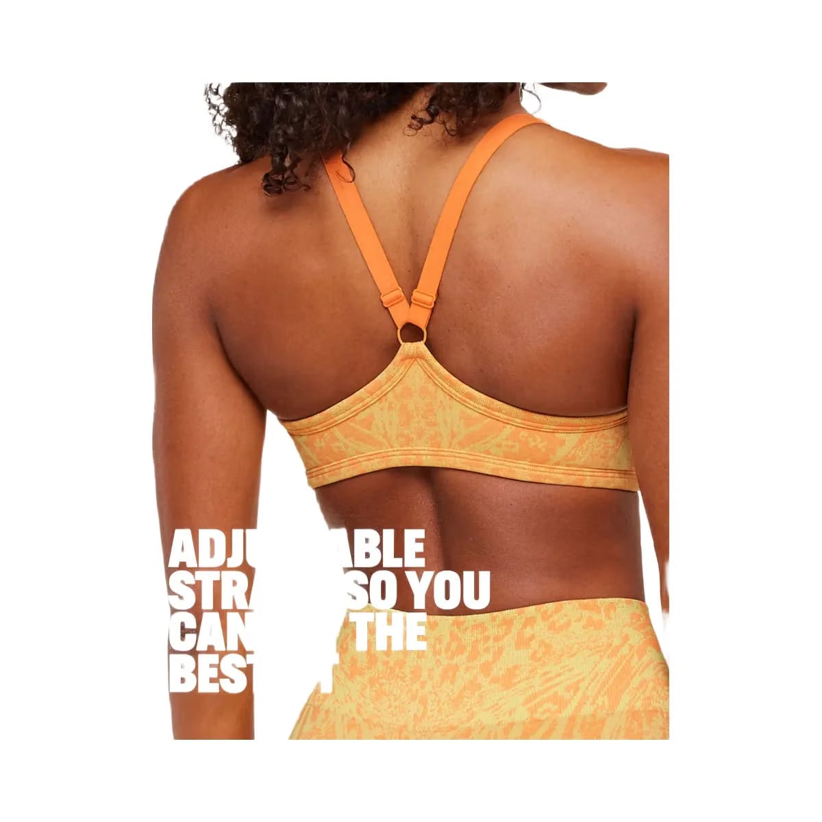 Gymshark Adapt Animal X Whitney Sports Bra "Sorbet Yellow Dayglow Peach"