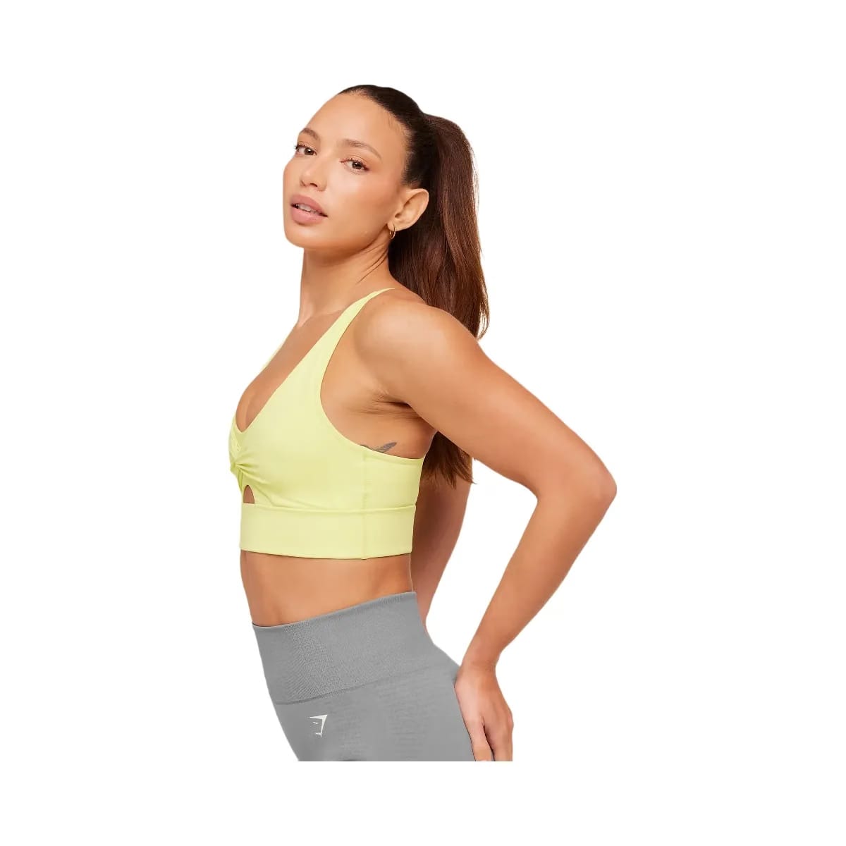 Gymshark Twist Front Sports Bra "Sorbet Yellow"