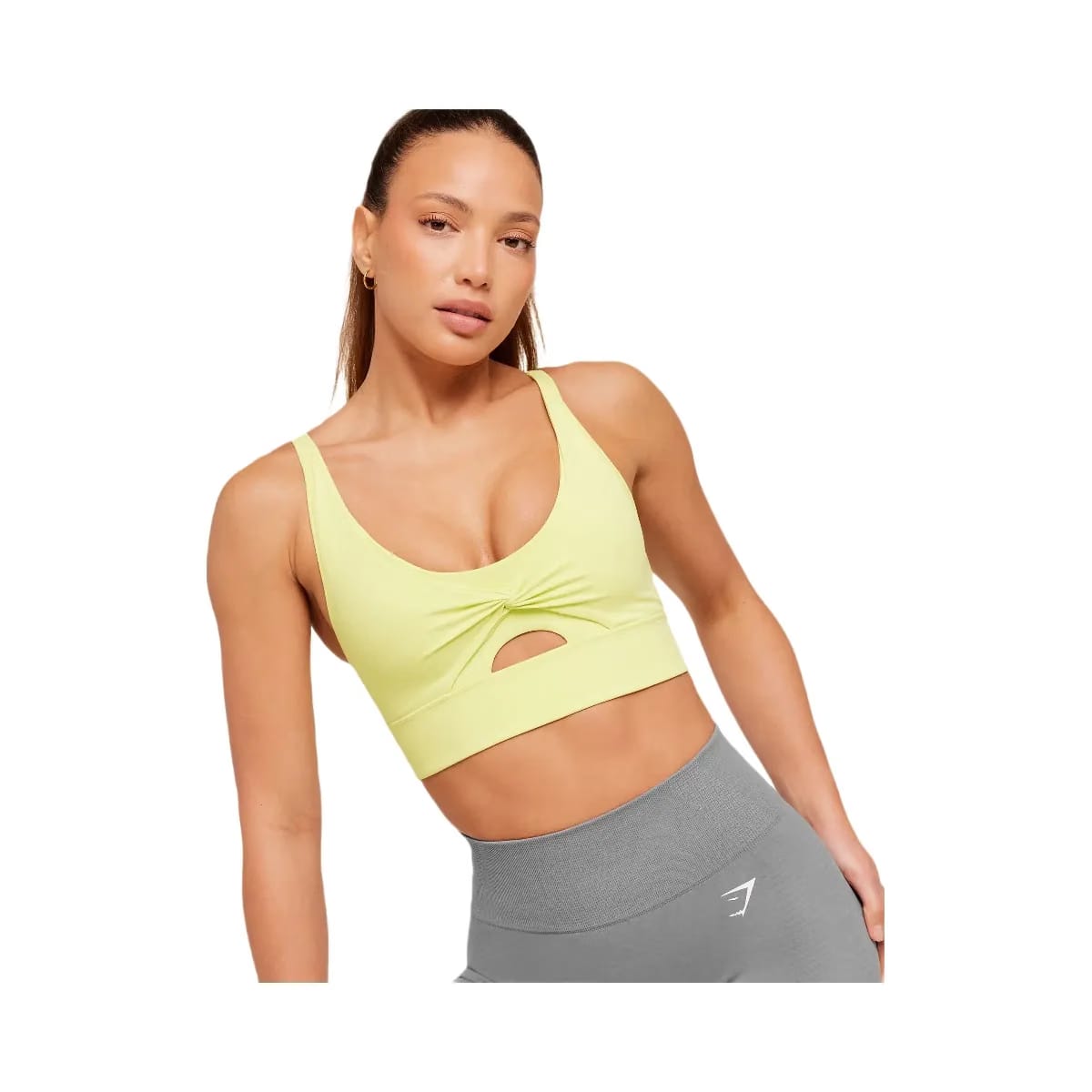 Gymshark Twist Front Sports Bra "Sorbet Yellow"