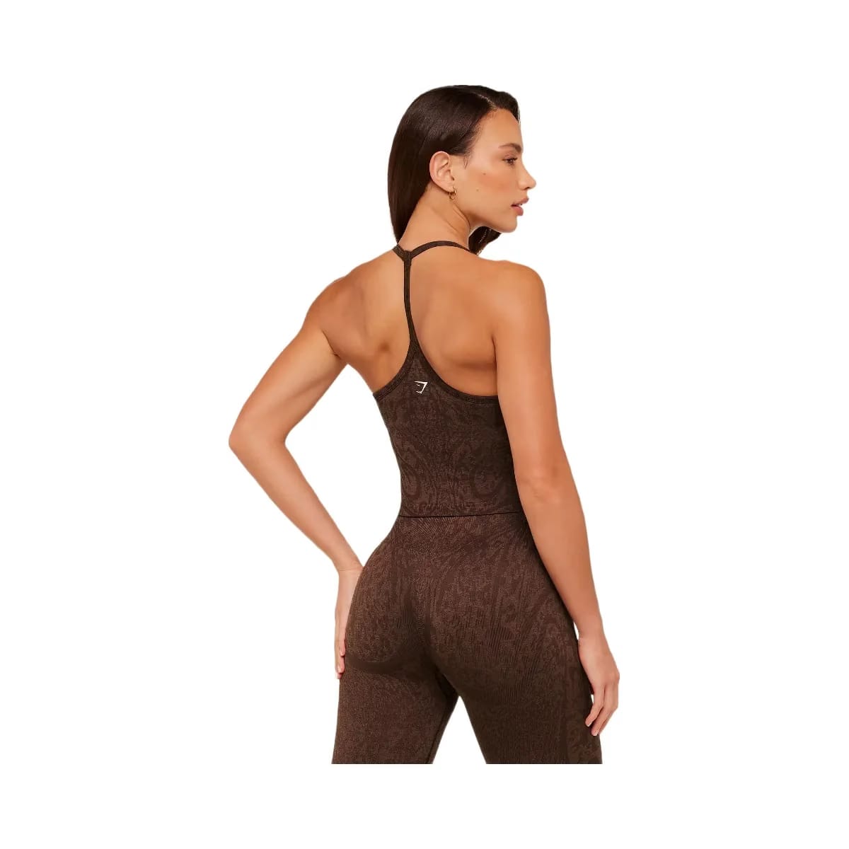 Gymshark Adapt Animal X Whitney Tank Top with Shelf "Archive Brown Soft Brown"